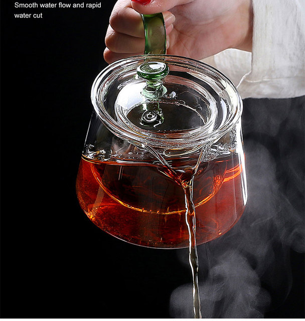 Dzbanek do herbaty japoński Sendian - przezroczysty imbryk ze szkła, odporny na wysokie temperatury z filtrem, idealny do biura i kuchni, nowość 2021 - Wianko - 3