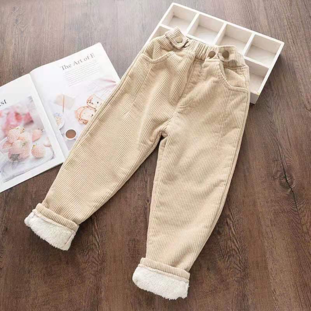 Ciepłe zimowe spodnie dla dzieci - jednokolorowe, bawełniane, proste (dwa kolory dostępne)Finalna wersja tytułu: Ciepłe zimowe spodnie dla dzieci - jednokolorowe, bawełniane, proste - Wianko - 9