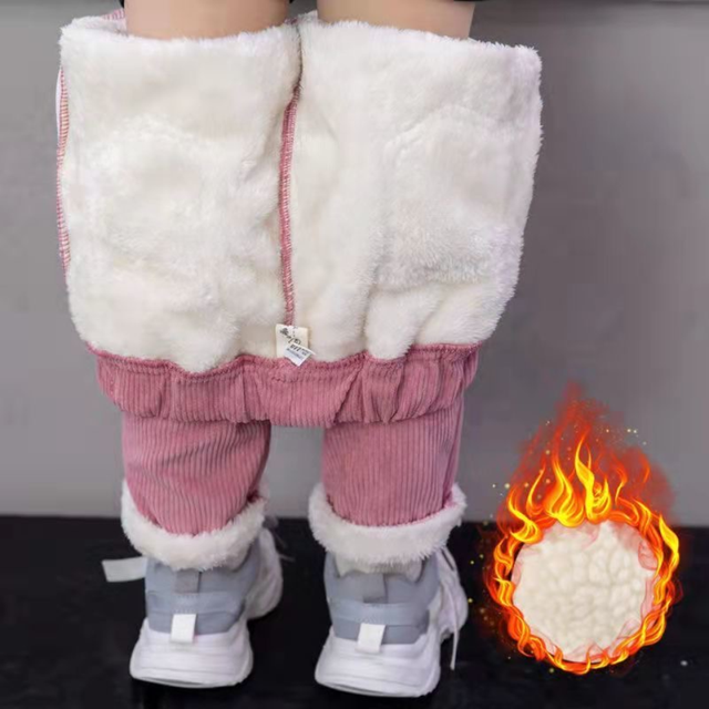 Ciepłe zimowe spodnie dla dzieci - jednokolorowe, bawełniane, proste (dwa kolory dostępne)Finalna wersja tytułu: Ciepłe zimowe spodnie dla dzieci - jednokolorowe, bawełniane, proste - Wianko - 4