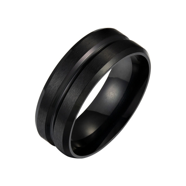 Elegancki pierścień 2 pary z gładkiej, minimalistycznej stali nierdzewnej w 7 kolorach dla mężczyzn i kobiet z prezentem biżuterii - Wianko - 9