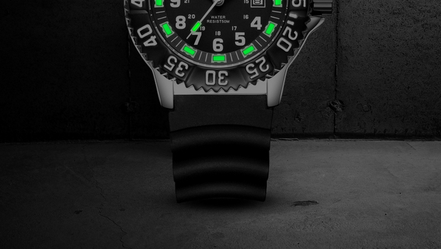 Męski zegarek Addies Dive 316L stal nierdzewna, czarna tarcza, wodoodporność 50m, luminous hand, koperta 51mm - Wianko - 6