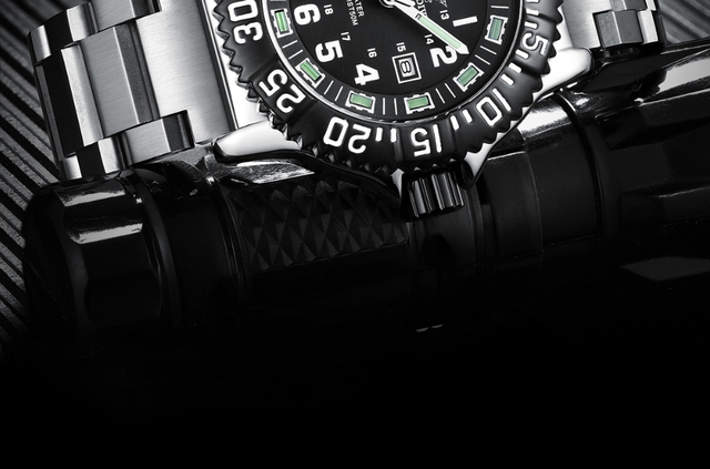 Męski zegarek Addies Dive 316L stal nierdzewna, czarna tarcza, wodoodporność 50m, luminous hand, koperta 51mm - Wianko - 27
