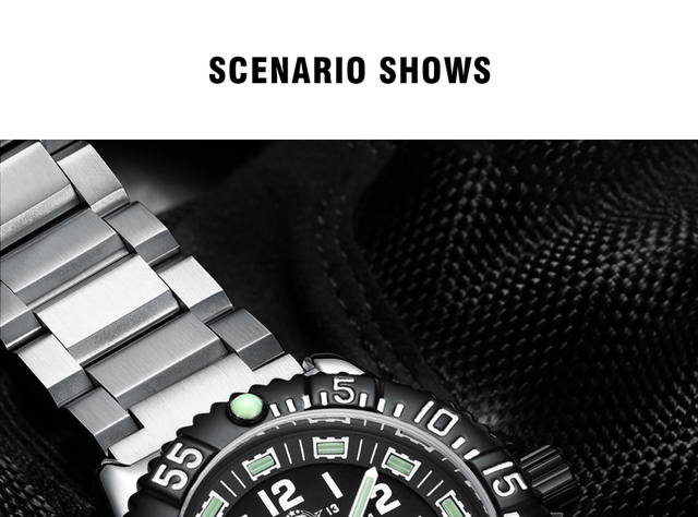 Męski zegarek Addies Dive 316L stal nierdzewna, czarna tarcza, wodoodporność 50m, luminous hand, koperta 51mm - Wianko - 24