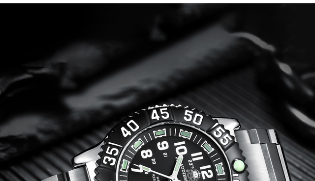 Męski zegarek Addies Dive 316L stal nierdzewna, czarna tarcza, wodoodporność 50m, luminous hand, koperta 51mm - Wianko - 26
