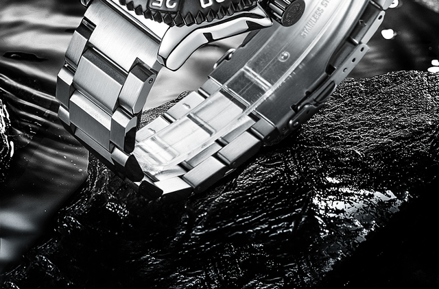Męski zegarek Addies Dive 316L stal nierdzewna, czarna tarcza, wodoodporność 50m, luminous hand, koperta 51mm - Wianko - 13