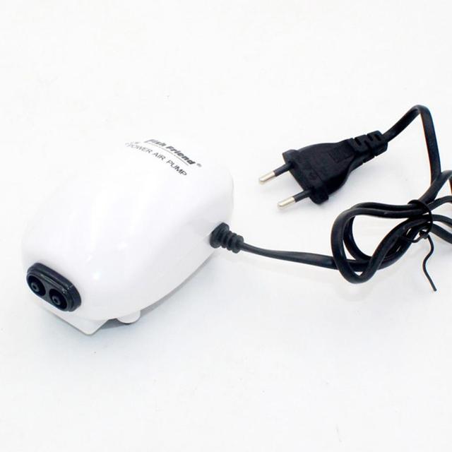 Biała kompaktowa pompa powietrzna akwarium ABS 220V - 240V z wtyczką UE/USA pojedynczy/podwójny wylot niskiego poziomu hałasu tlenowa - Wianko - 9