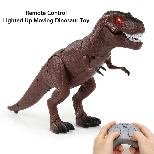 Inteligentna zabawka RC: Dinozaur Tyrannosaurus Rex pilot na podczerwień, chodząca rysująca sztućce dla dzieci - Wianko - 6