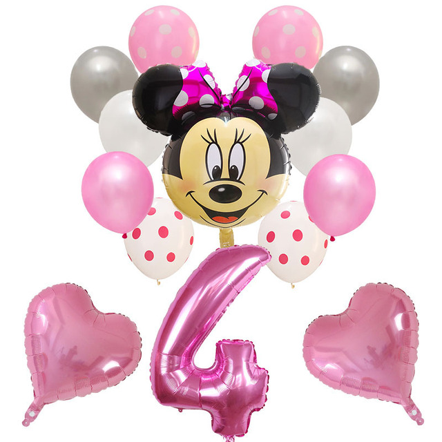 Dekoracyjne balony urodzinowe Myszka Miki, lateksowa folia, Happy Birthday, kształt liczb, Mickey i Minnie, 14 szt - Wianko - 21