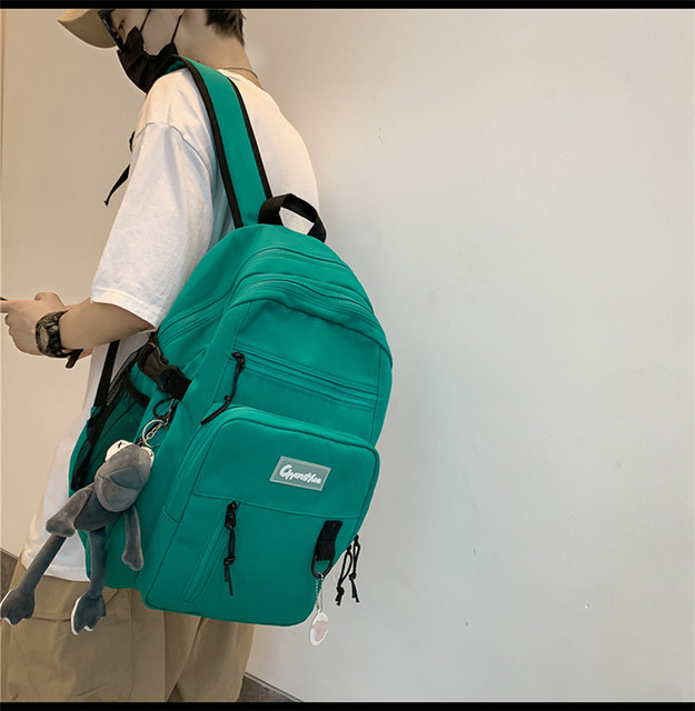 Duży plecak podróżny dla kobiet z wysokiej jakości nylonu – idealny na szkołę, college, podróże oraz laptop - Wianko - 14