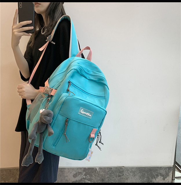 Duży plecak podróżny dla kobiet z wysokiej jakości nylonu – idealny na szkołę, college, podróże oraz laptop - Wianko - 12