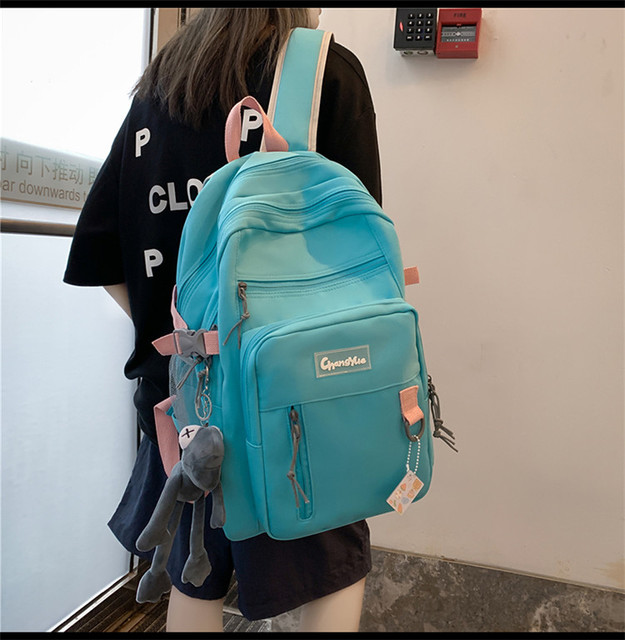 Duży plecak podróżny dla kobiet z wysokiej jakości nylonu – idealny na szkołę, college, podróże oraz laptop - Wianko - 13