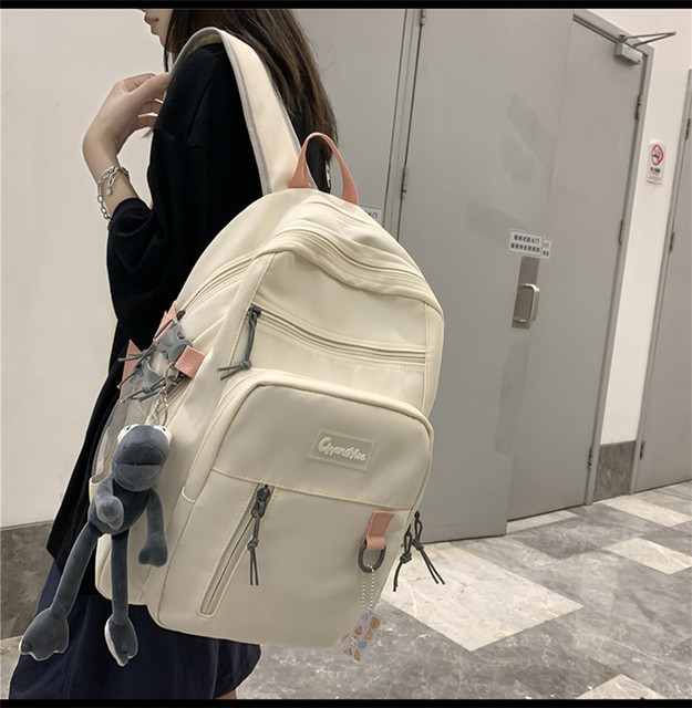 Duży plecak podróżny dla kobiet z wysokiej jakości nylonu – idealny na szkołę, college, podróże oraz laptop - Wianko - 17