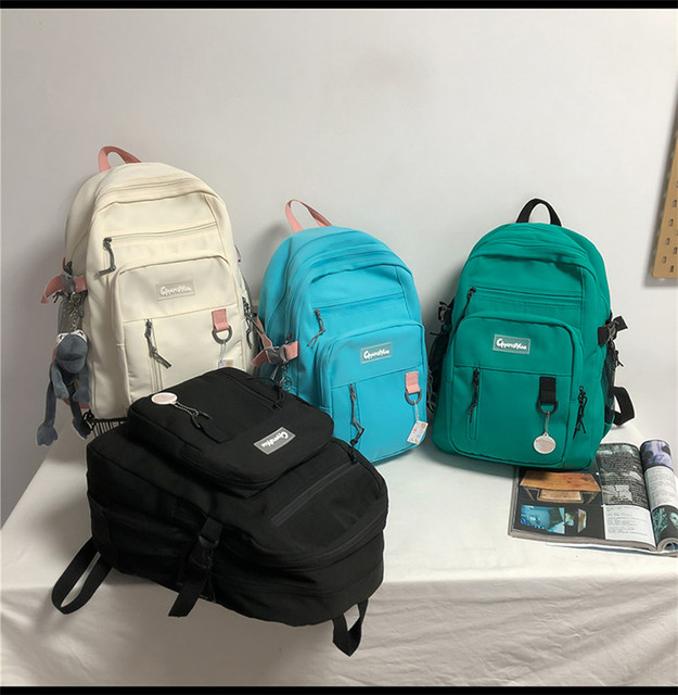 Duży plecak podróżny dla kobiet z wysokiej jakości nylonu – idealny na szkołę, college, podróże oraz laptop - Wianko - 1