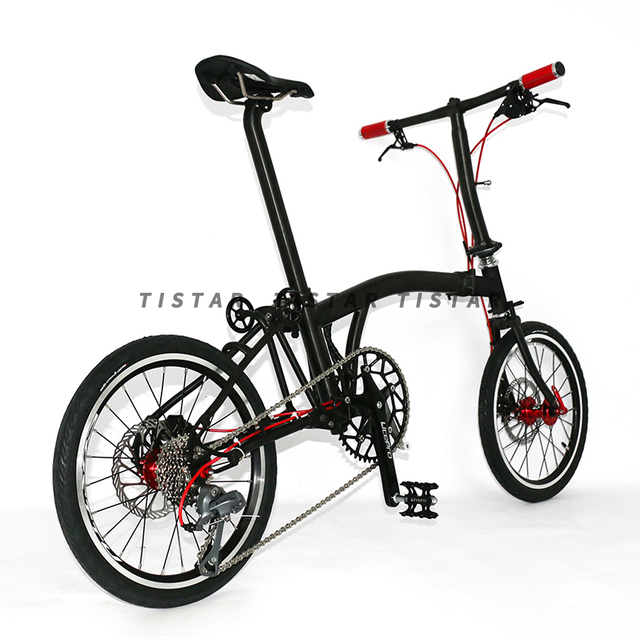Lekki rower składany kierownica typu S do Brompton 25.4mm z uchwytem tytanowym – części akcesoryjne z Gr9 Ti materiału - Wianko - 14
