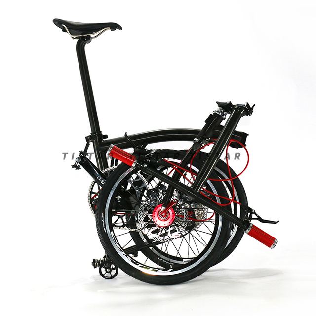 Lekki rower składany kierownica typu S do Brompton 25.4mm z uchwytem tytanowym – części akcesoryjne z Gr9 Ti materiału - Wianko - 13