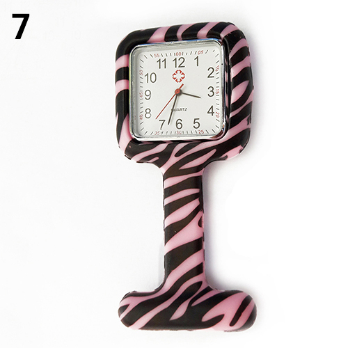 Zegarek pielęgniarski kwadratowy z broszką zegarkową dla kobiet - silikonowe kieszenie - Wianko - 10