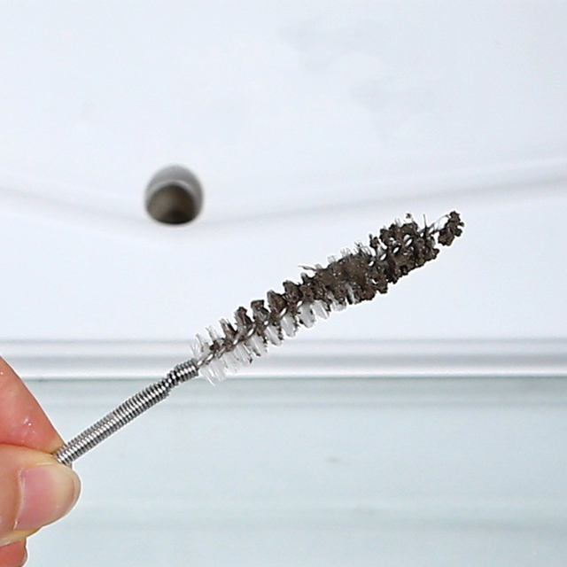 Podwójna głowica szczotka do czyszczenia lodówki i rury spustowej ze stali nierdzewnej - Wianko - 14
