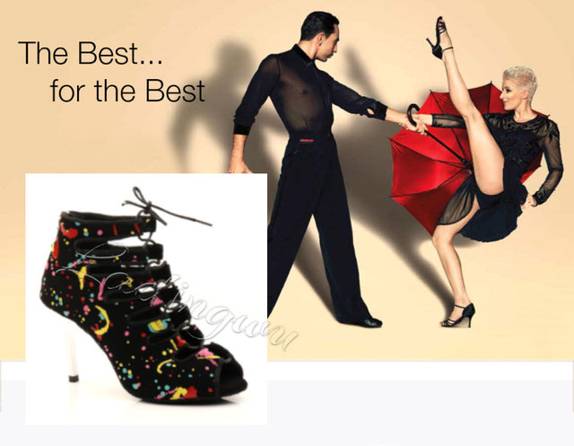 Buty do tańca Rumba Tango Salsa - nowy styl, krajowe standardy, zamszowy nadruk, wysokiej jakości - Wianko - 2