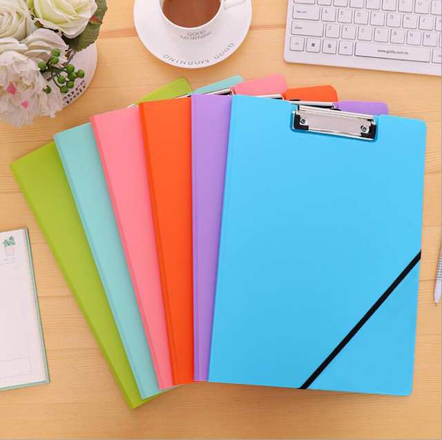 Zestaw 5 kreatywnych plastikowych tłoczonych folderów A4 PP do biura, biznesu, finansów i szkół - Wianko - 1