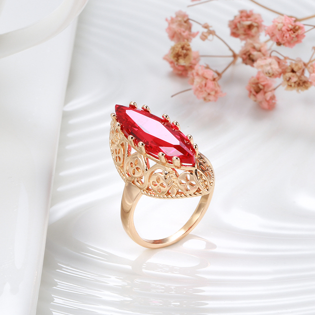 Pierścień damski SYOUJYO Vintage, 585 różowe złoto, cyrkon naturalny, wielekolorowy oko konia, moda, fine jewelry - Wianko - 4
