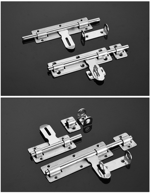 Rozbudowana blokada drzwi i okna, 4/6/8 Cal, śruba ze stali nierdzewnej, zatrzask kłódka, klamra rękaw, do szafki do szuflady - Wianko - 5
