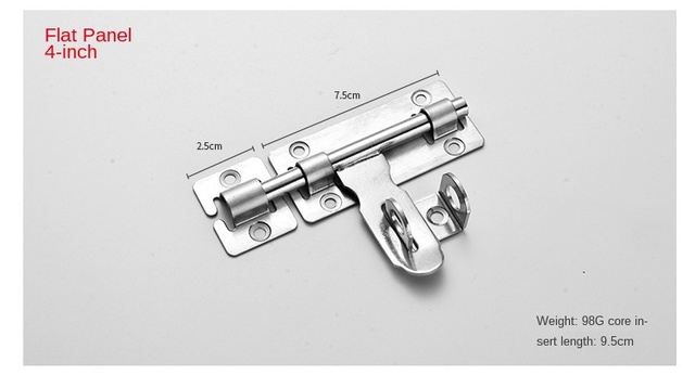 Rozbudowana blokada drzwi i okna, 4/6/8 Cal, śruba ze stali nierdzewnej, zatrzask kłódka, klamra rękaw, do szafki do szuflady - Wianko - 7