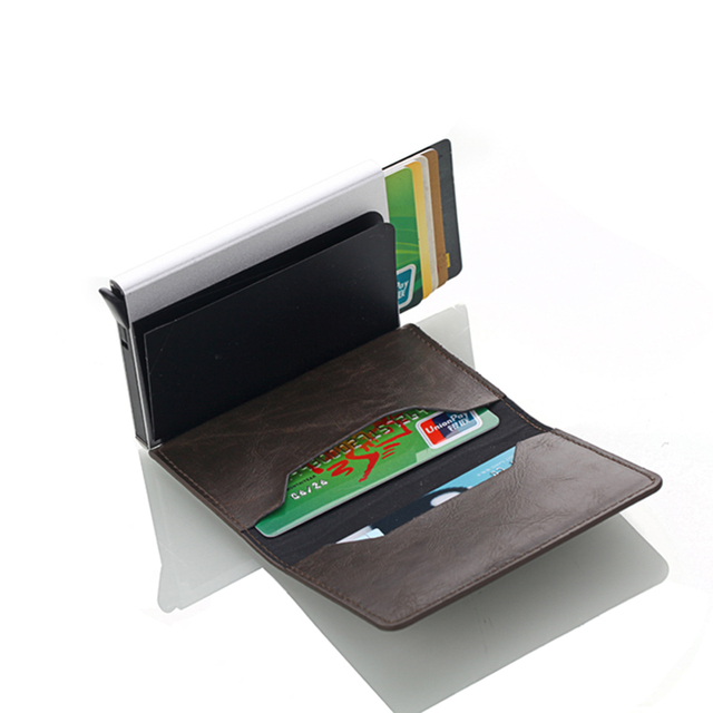 Mężczyźni Etui na karty kredytowe RFID Aluminium portfel 2021 - Wianko - 12