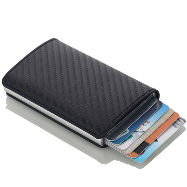 Mężczyźni Etui na karty kredytowe RFID Aluminium portfel 2021 - Wianko - 8