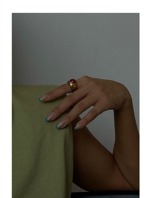 Pierścień serce z mosiądzu, 18 K złoty, w stylu retro - unikalny design dla eleganckich kobiet - Wianko - 5