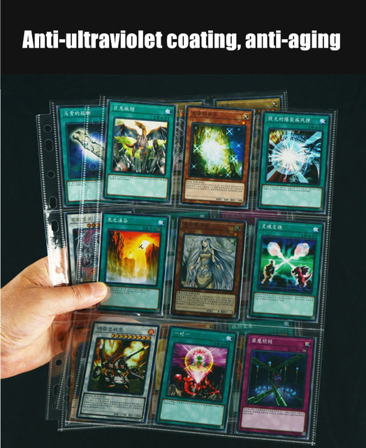 Yugioh - 50 dużych kieszonkowych 9-stron do przechowywania kart + strona zdobiąca gwiazdy sportu Yu-gi-oh, figurki akcji - Wianko - 11