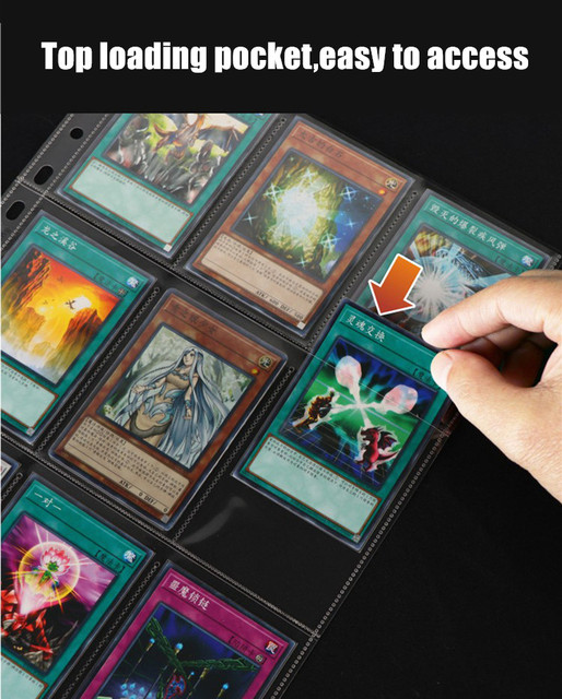 Yugioh - 50 dużych kieszonkowych 9-stron do przechowywania kart + strona zdobiąca gwiazdy sportu Yu-gi-oh, figurki akcji - Wianko - 3