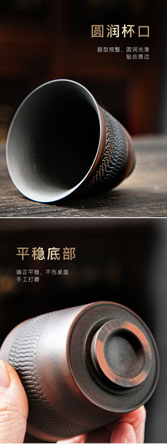 Ręcznie robiona filiżanka ceramiczna z nóżkiem Zisha Nixing - Wianko - 6