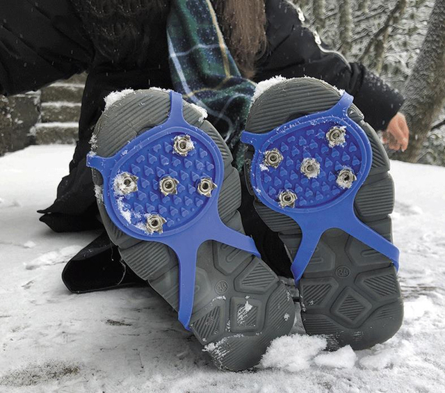 Buty zimowe antypoślizgowe ze 5-zębami do wspinaczki i wędkarstwa - Wianko - 8