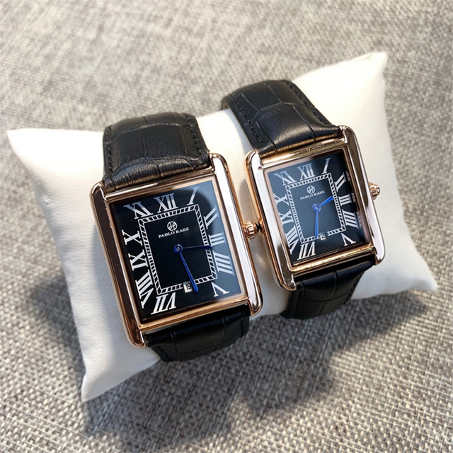 Zegarek PABLO RAEZ luksusowy, skórzany, kwadratowy, para, zegar unisex - prezent dla zakochanych - Wianko - 21