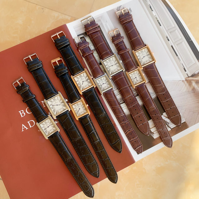 Zegarek PABLO RAEZ luksusowy, skórzany, kwadratowy, para, zegar unisex - prezent dla zakochanych - Wianko - 8