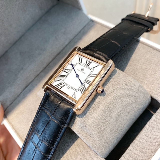 Zegarek PABLO RAEZ luksusowy, skórzany, kwadratowy, para, zegar unisex - prezent dla zakochanych - Wianko - 36