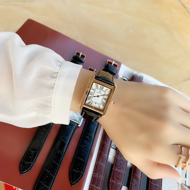 Zegarek PABLO RAEZ luksusowy, skórzany, kwadratowy, para, zegar unisex - prezent dla zakochanych - Wianko - 17