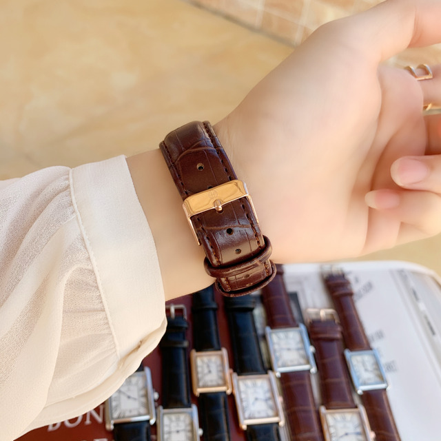 Zegarek PABLO RAEZ luksusowy, skórzany, kwadratowy, para, zegar unisex - prezent dla zakochanych - Wianko - 20