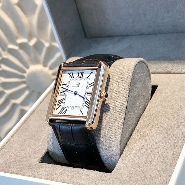 Zegarek PABLO RAEZ luksusowy, skórzany, kwadratowy, para, zegar unisex - prezent dla zakochanych - Wianko - 35