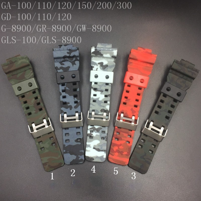 Pasek zegarka z wykonany z żywicy przystosowany do modeli Casio g-shock GA-110, GA-200, GD-120, GW-8900, GR-8900 oraz GLS100 - Wianko - 1
