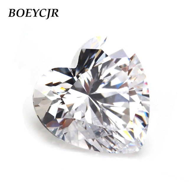 Luźna biżuteria z koralików BOEYCJR - serce Cut F, 0.3-5ct, Moissanite VVS1 diament - Wianko - 1