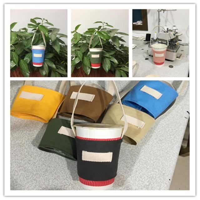 Zestaw filiżanek z płótnem i torbą - kolorowy drinkware do herbaty i mleka - Wianko - 2