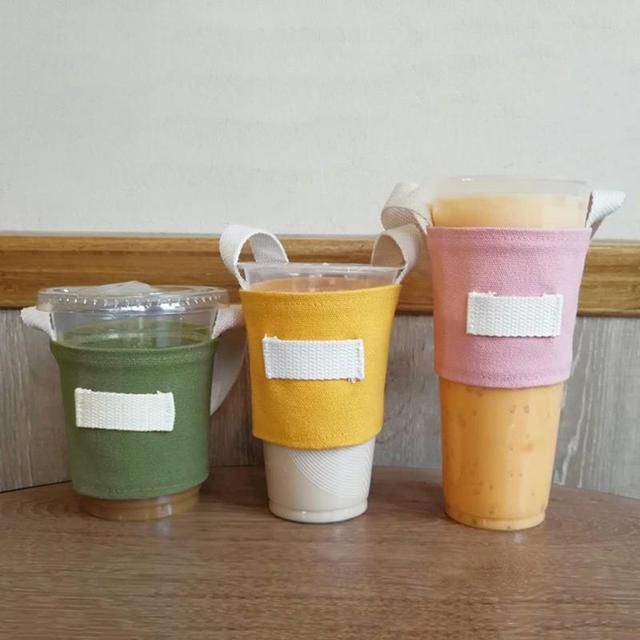 Zestaw filiżanek z płótnem i torbą - kolorowy drinkware do herbaty i mleka - Wianko - 1