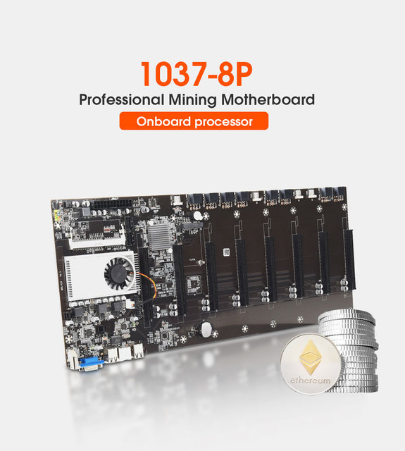 Płyta główna z CPU 1037U, chipsetem HM77, obsługą VGA, HDMI i 8-GPU - idealna do kryptowalutowego kopania BTC - Wianko - 1