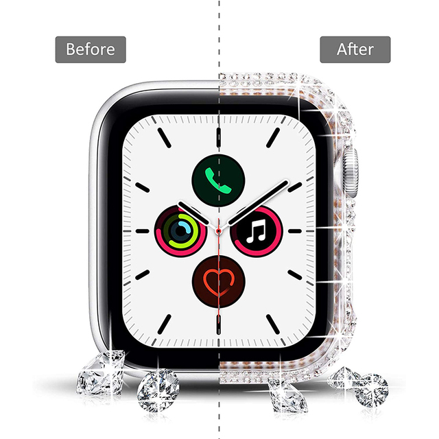Osłona ochronna do zegarka Apple - Diamentowy zderzak, szkło hartowane - iWatch SE, serii 6, 5, 4, 3 - 38mm, 42mm, 40mm, 44mm - Wianko - 9