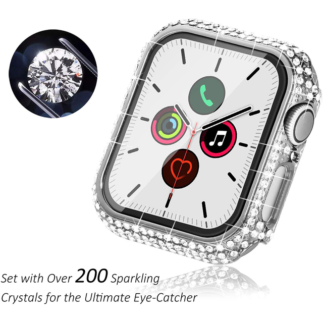 Osłona ochronna do zegarka Apple - Diamentowy zderzak, szkło hartowane - iWatch SE, serii 6, 5, 4, 3 - 38mm, 42mm, 40mm, 44mm - Wianko - 7