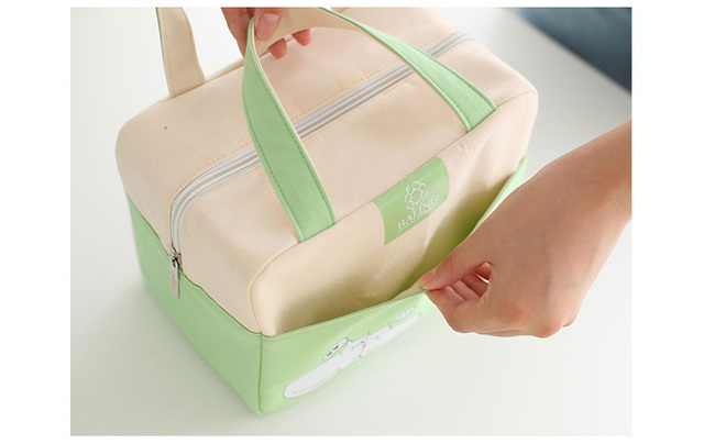 Przenośna izolowana torba na lunch ze płótna – idealna do podróży i pikników, dla dzieci i dorosłych - Wianko - 13