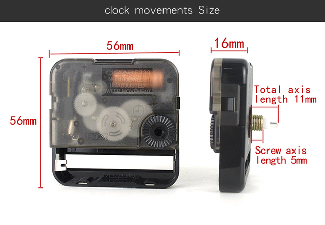 Zegar ścienny Ostar F333, cichobieżny, kwarcowy, design sypialni, cyfra, 1 # czarne dłonie i orzechy, zestaw DIY - Wianko - 1