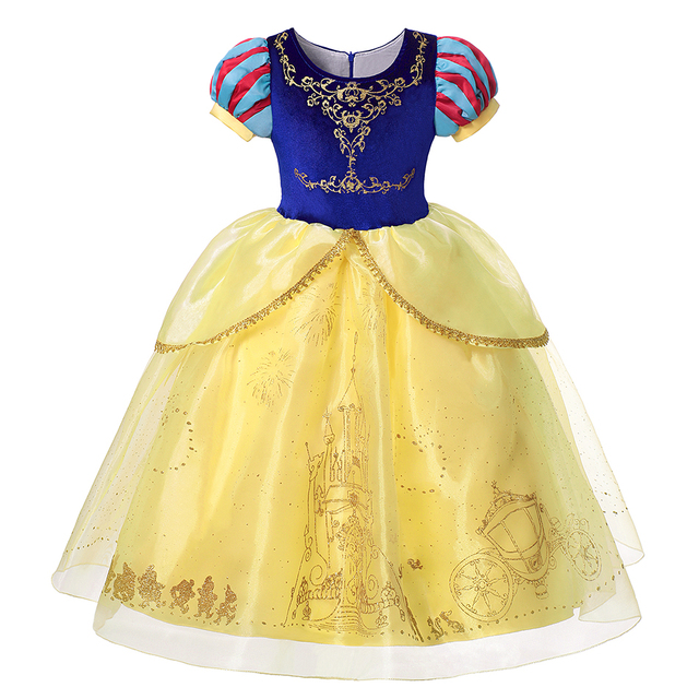 Kostium Cosplay Disney Girls - sukienka Śnieżnobiała dla dzieci na Halloween, urodziny, karnawał - ubranie imprezowe - Wianko - 4