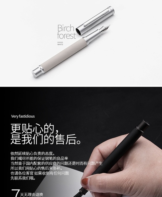 Pióro wieczne HongDian Ink Full Metal - stalowy klips, czarna stalówka 0.5mm - szkolne materiały biurowe - Wianko - 13